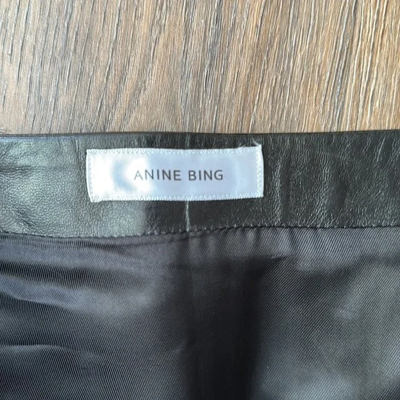 Anine Bing Lamb Leather Skirt XS - Picture 3 of 9